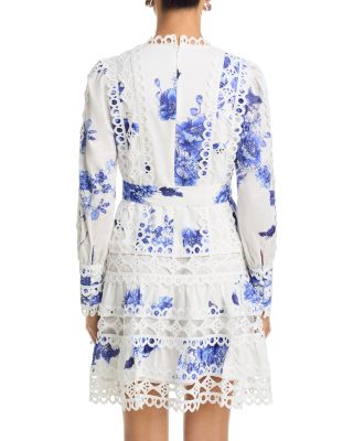 Linda Printed Long Sleeve Mini Dress