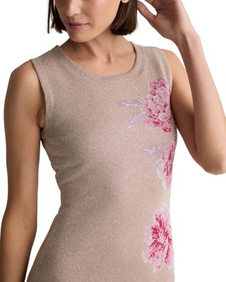 Metallic Peony Jacquard Knit Gown