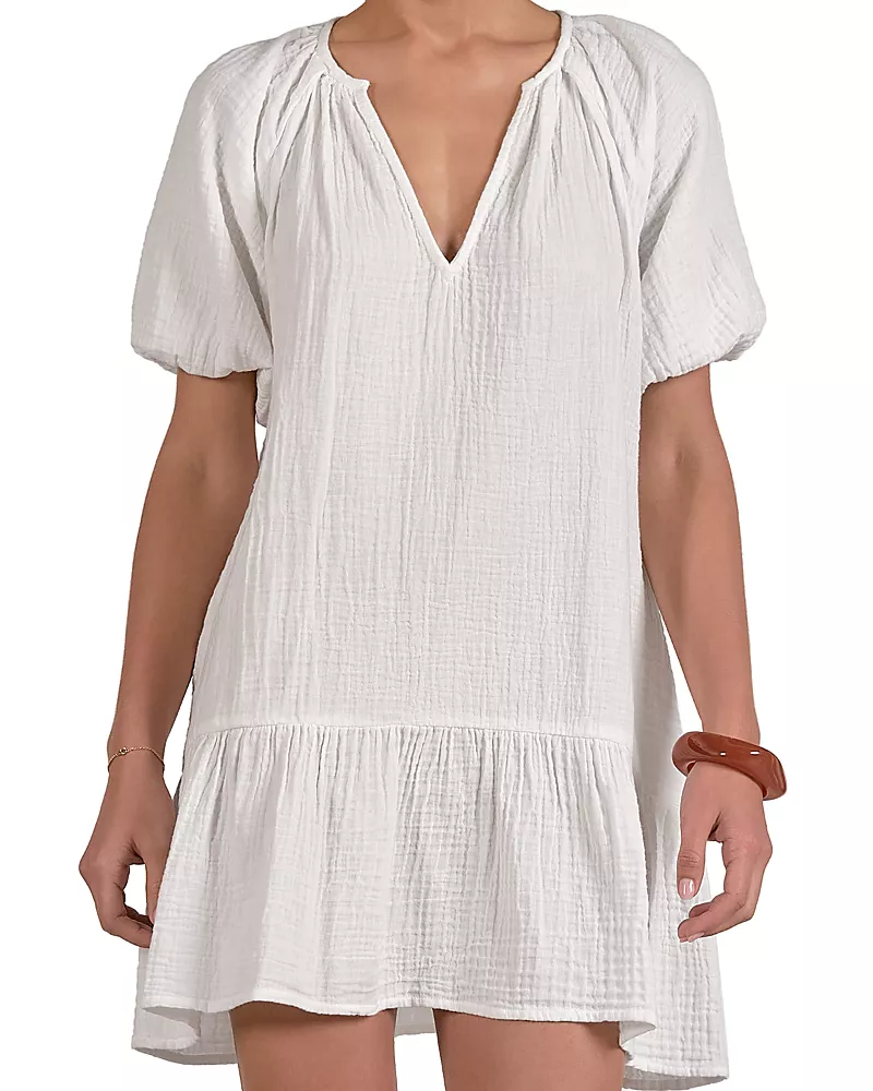 Elan Textured Dress Swim Cover-Up