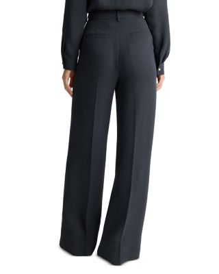 Heathered Crepe Wide Leg Pants