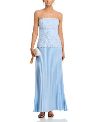 Cody Two Tone Lace Pleat Dress