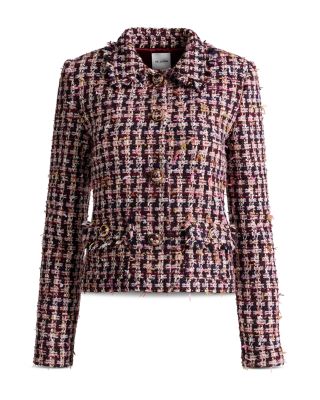 Houndstooth Tweed Boxy Jacket