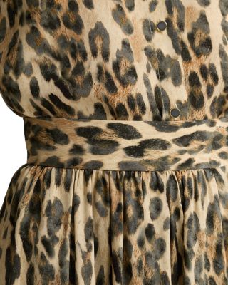 Silk Leopard Print Floor Length Skirt
