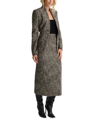 Shawl Collar Tweed Jacket