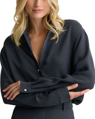 Heathered Crepe Blouse