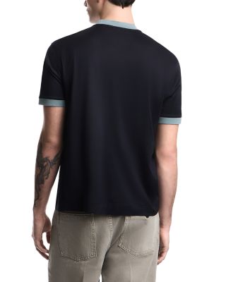 Contrast Hem Cotton Blend T-Shirt