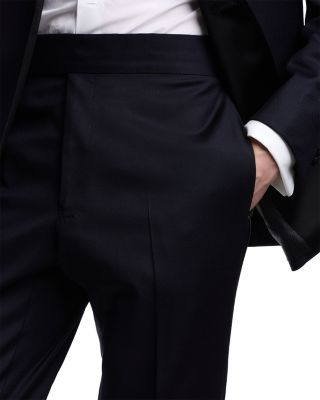 G Line Regular Fit Single Breasted Peak Lapel Tuxedo in Virgin Wool