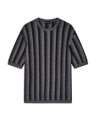 Two Tone Jagged Motif T-Shirt Sweater