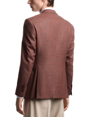 G Line Regular Fit Single Breasted Notch Lapel Jacket in Super 130s Wool
