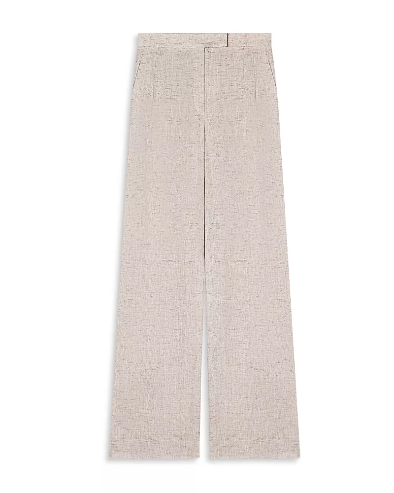 Emporio Armani Mixed Linen Chambray Straight Pants