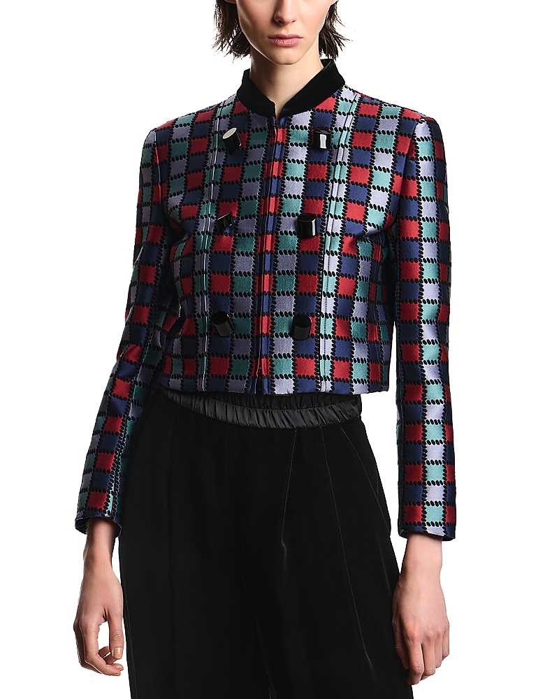 Emporio Armani Multicolor Check Jacquard Jacket