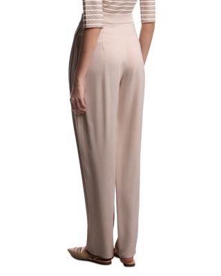 Washed Twill Straight Trousers