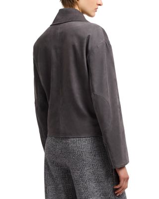 Nubuck Leather Biker Jacket