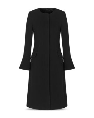 Detachable Collar Tricot Effect Coat