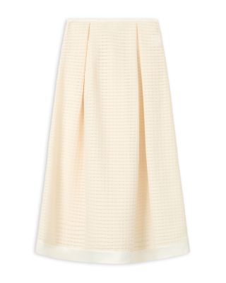 Vichy 3D Jacquard Midi Skirt