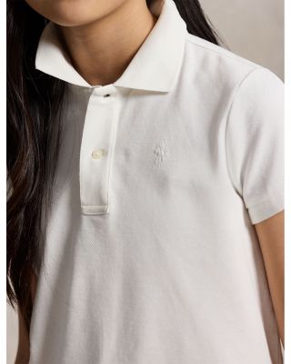 Girls' Eyelet Stretch Mesh Polo Shirt & Shorts Set - Little Kid, Big Kid