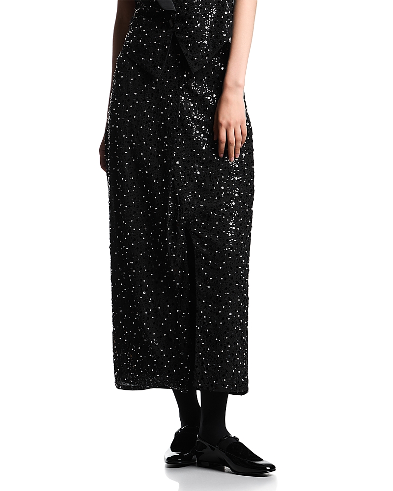 Emporio Armani Embellished Georgette Skirt
