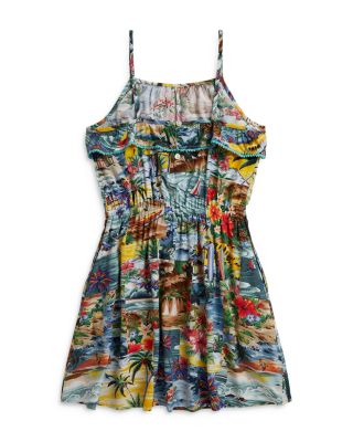Girls' Tropical-Print A-Line Dress - Little Kid, Big Kid