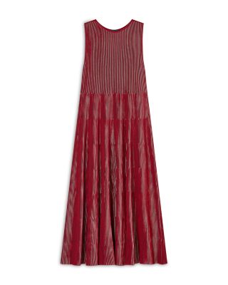 Bicolor Rib Midi Dress