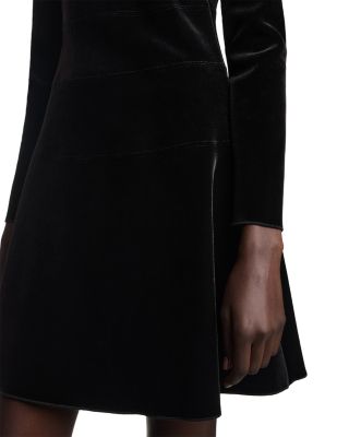 Bonded Chenille Long Sleeve Dress