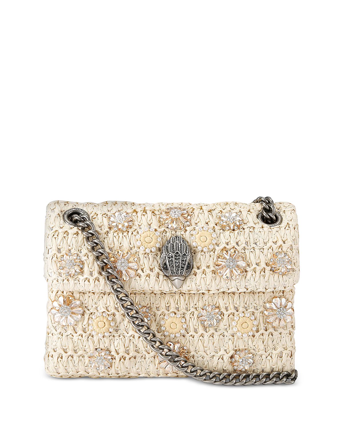 Kurt Geiger London Kensington Mini Raffia Effect Crossbody