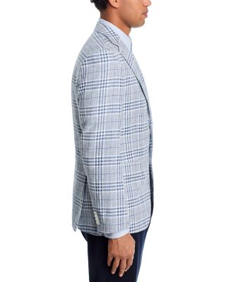 Hutson Linen & Cotton Plaid Slim Fit Sport Coat