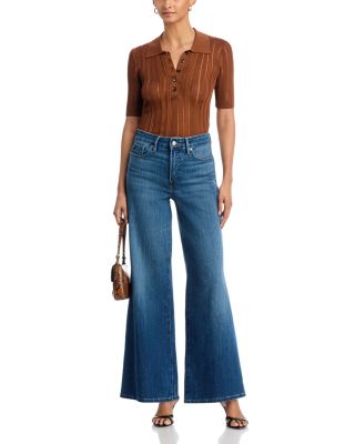 Good Waist High Rise Palazzo Ankle Jeans in Indigo1281