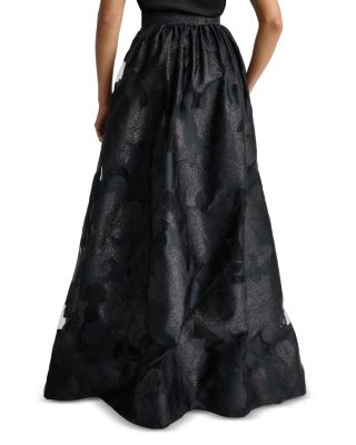 Floral Burnout Organza Skirt