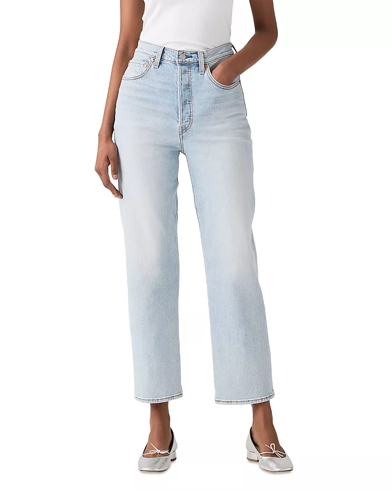 Levi's Ribcage Straight Ankle Jeans in Filter Her