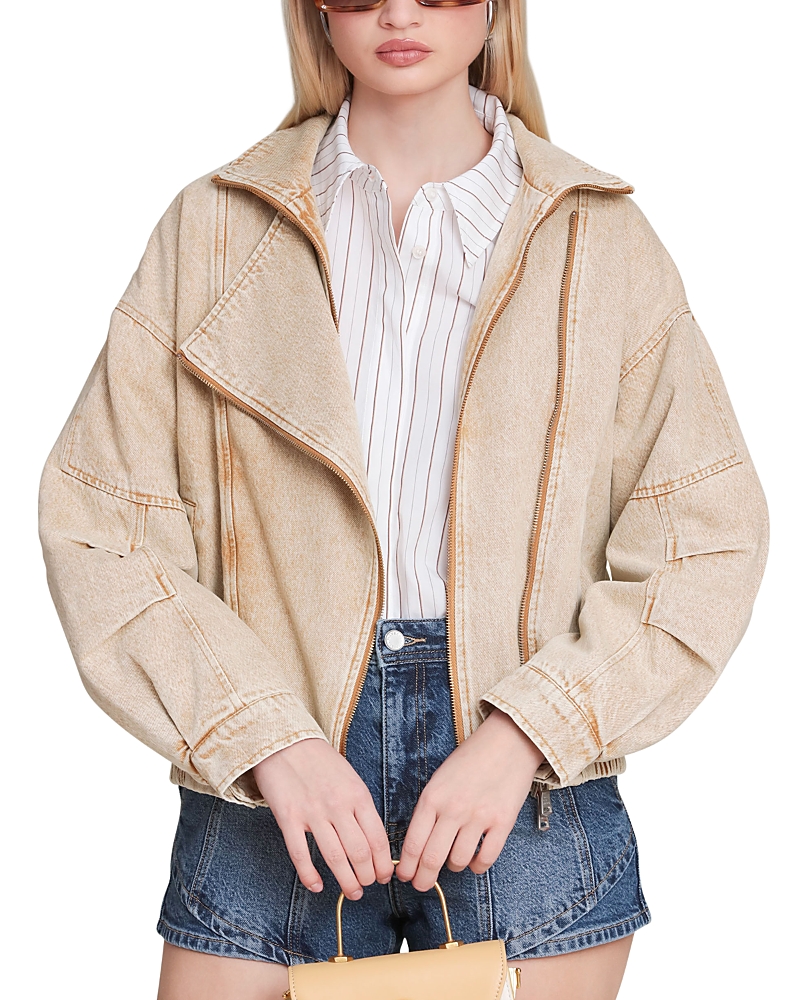 Avec Les Filles Cotton Layered Bomber Jacket
