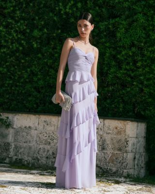 Chiffon Tiered Ruffled Dress - Exclusive