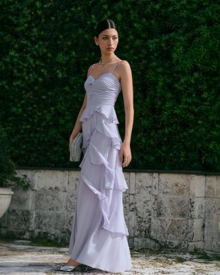 Chiffon Tiered Ruffled Dress - Exclusive