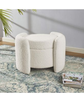 Nebula Boucle Upholstered Ottoman