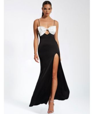  Eleanor Bow Satin Gown