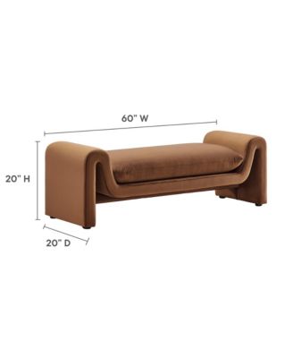 Waverly Performance Velvet Bench