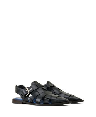  Men's Pointed-Toe Leather Sandals