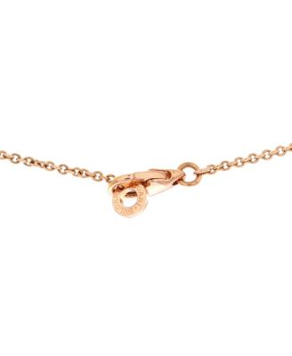  B.Zero1 Open Design Legend Zaha Hadid Pendant Necklace 18K Rose Gold with Diamonds, 17.75"