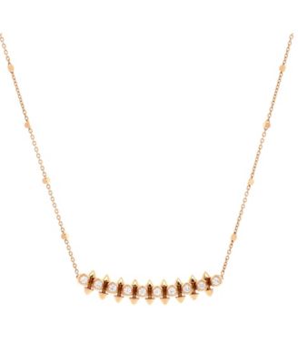 Clash de Cartier Pendant Necklace 18K Rose Gold with Diamonds, 16.75"