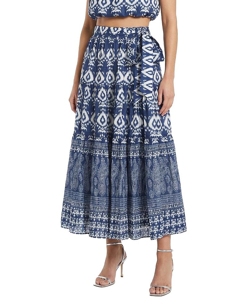 Change of Scenery Jenni Tiered Belted Smock Waist Skirt