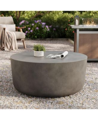Brion Round Indoor - Outdoor Patio Concrete Coffee Table