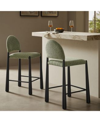 Hayley Upholstered Fabric Counter Stool