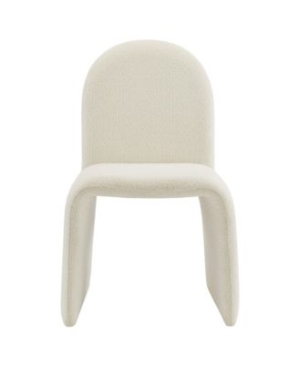Junia Boucle Upholstered Arch Armless Dining Chair