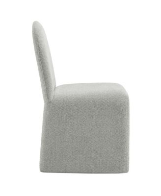 Junia Boucle Upholstered Arch Armless Dining Chair