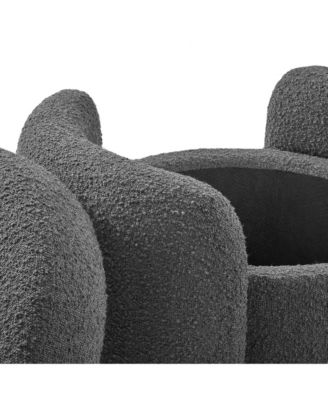 Nebula Boucle Upholstered Ottoman