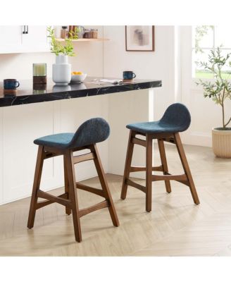  Juno Wood Counter Stool, Set of 2