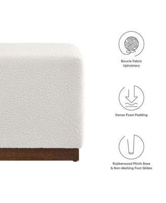  Tilden 17" Square Boucle Upholstered Ottoman