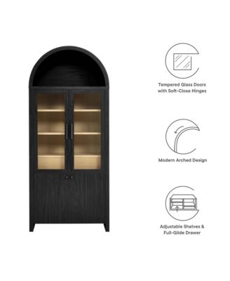 Evie Arched Tall Display Cabinet