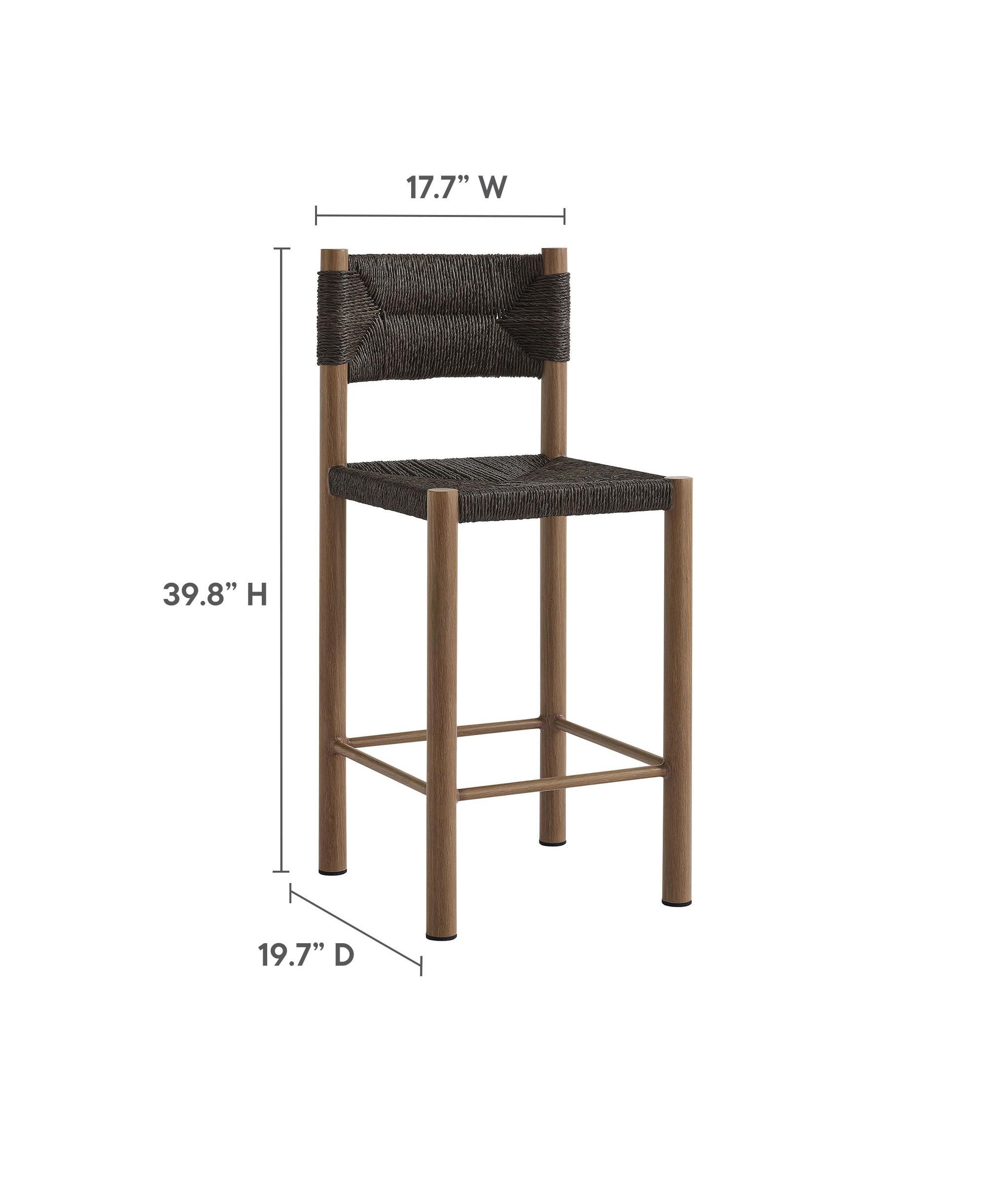 Parkland Outdoor Patio Rattan and Aluminum Counter Stools, Set of 2 — Image 4