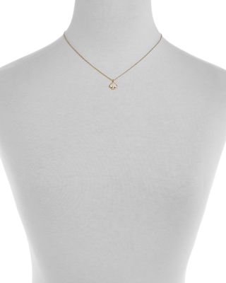 Everyday Spade Pav&eacute; Mini Pendant Necklace, 17"-20"