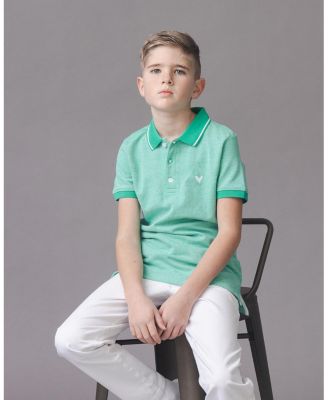 Boys' Organic Short Sleeve Knit Pique Polo Shirt - Big Kid